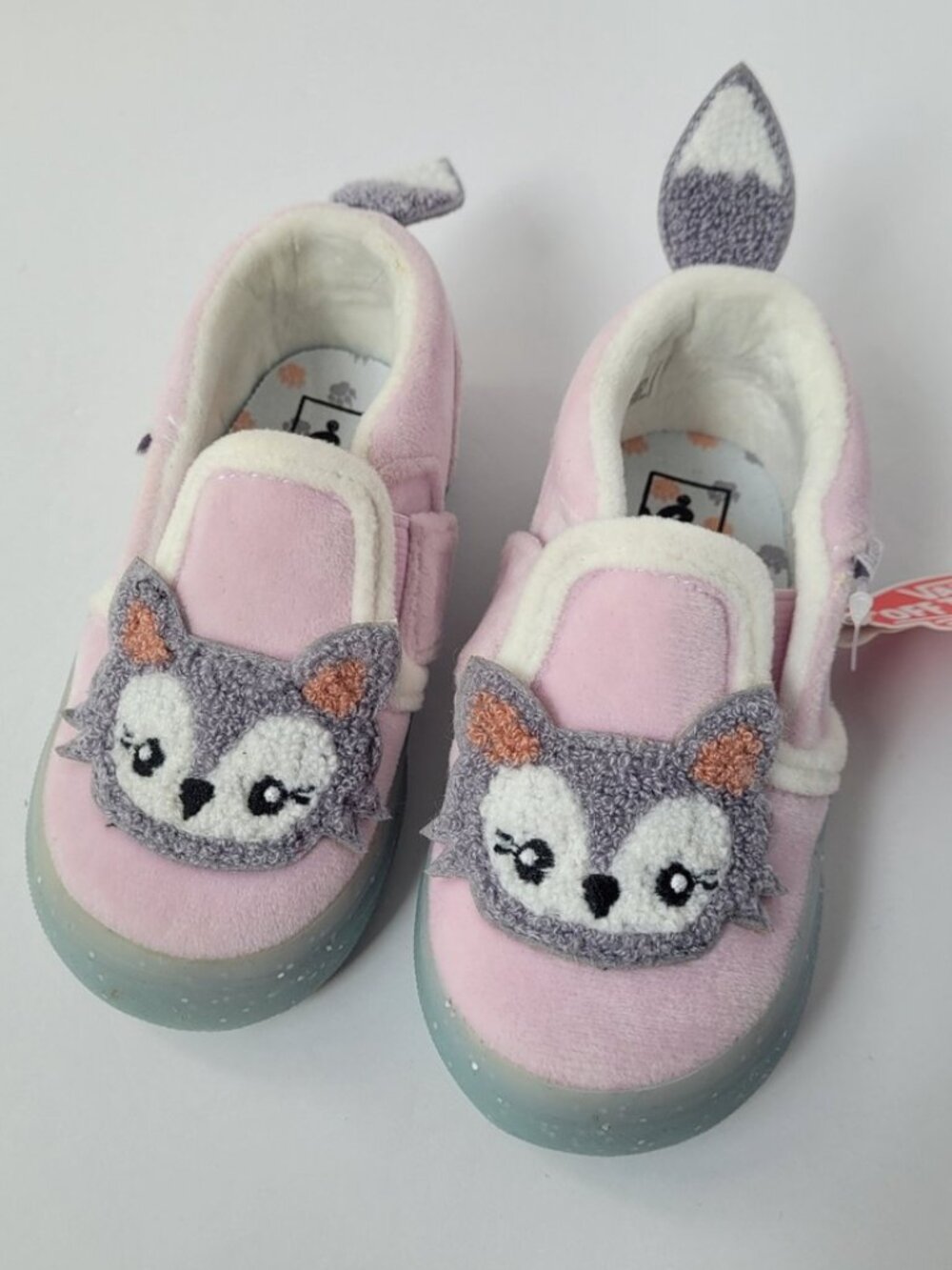 Vans Toddler Slip-On Pink Fox Design Plush Ears Girls Size 5.5 Toddler NEW